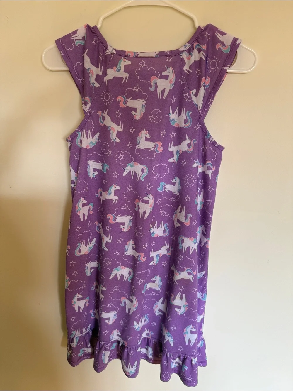 Gymboree Purple Unicorn Ruffle Hem Nightgown